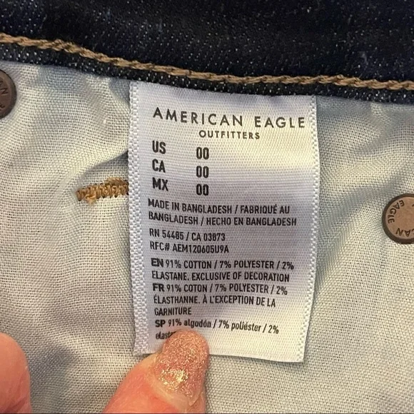 American Eagle Next Level Stretch Hi Rise Shortie Raw Hem Shorts - Picture 16 of 16